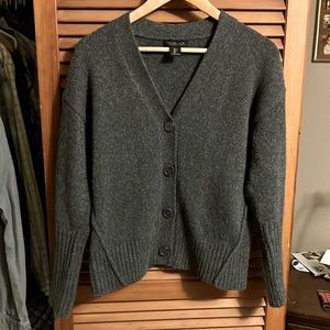 Rachel Zoe Gray Wool Blend Cardigan- L